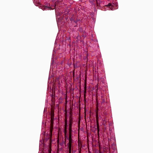 Free People Floral Cotton Tiered Maxi dress - Picture 3 of 7